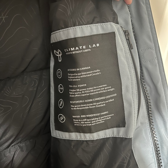 Women’s Aritzia TNA St. Anton Powder Parka Long Puffer Jacket Blue Sz. M - Picture 10 of 11